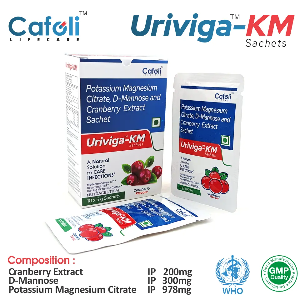 Cranberry Extract  + D-Mannose  Sachet at the best price in PCD Pharma Franchise for Nutritional Supplement, Urinary Health.